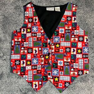 Basic Editions Christmas Holiday Vest